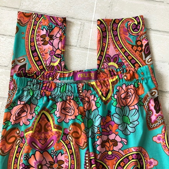 YELETE Floral Print Leggings - Picture 5 of 5